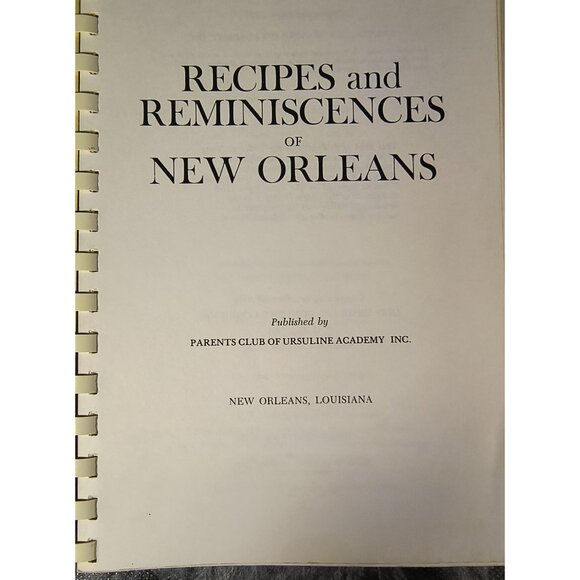 Vintage 1971 Recipes & Reminiscences Of New Orleans Cookbook - Picture 4 of 6
